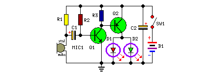 BC557 based Flashing Eyes circuit with explanation BC557 based Flashing Eyes circuit with explanation