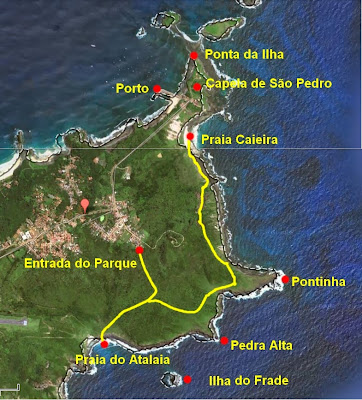 Mapa do trekking Atalaia Longa