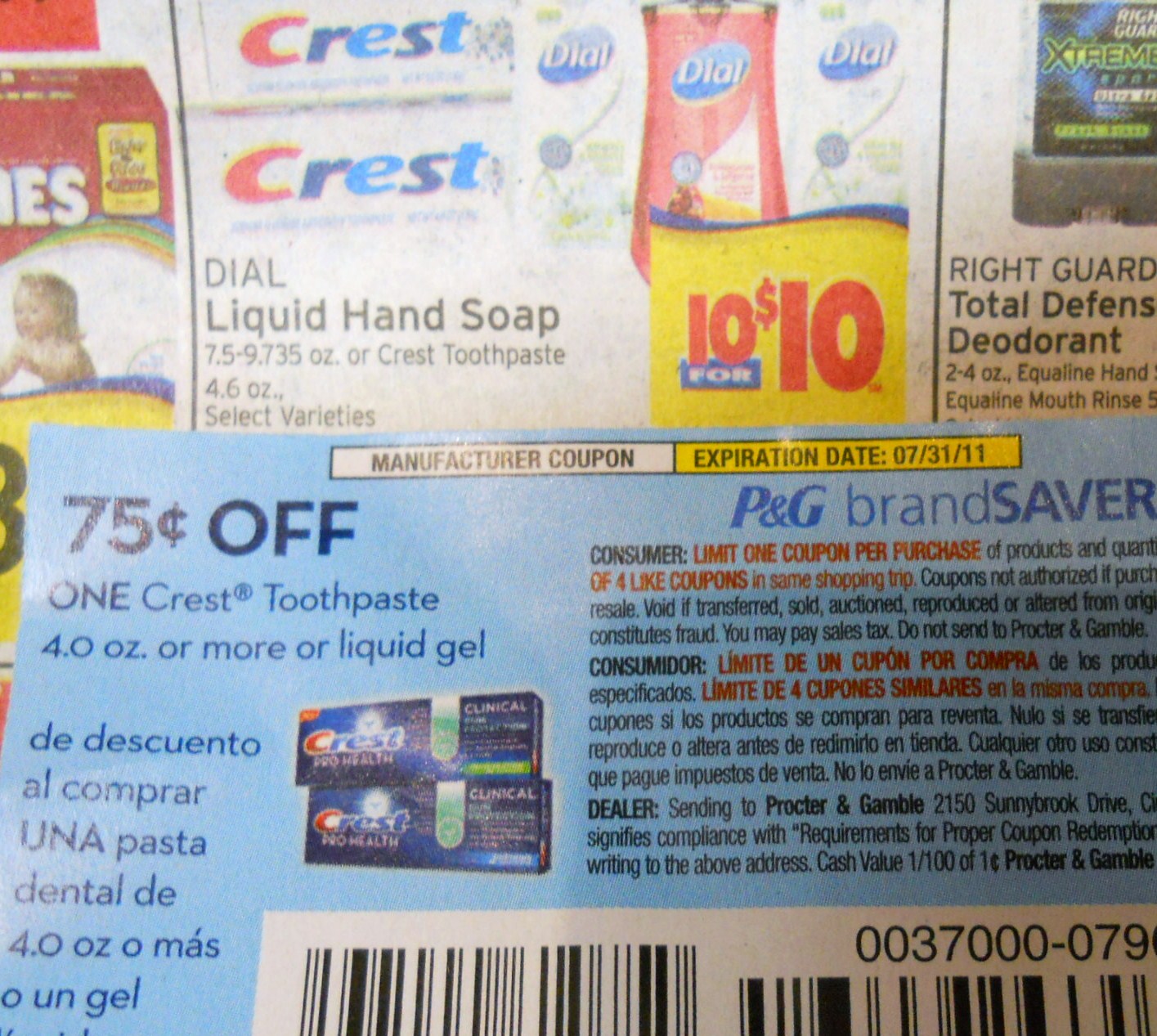 toothpaste deal