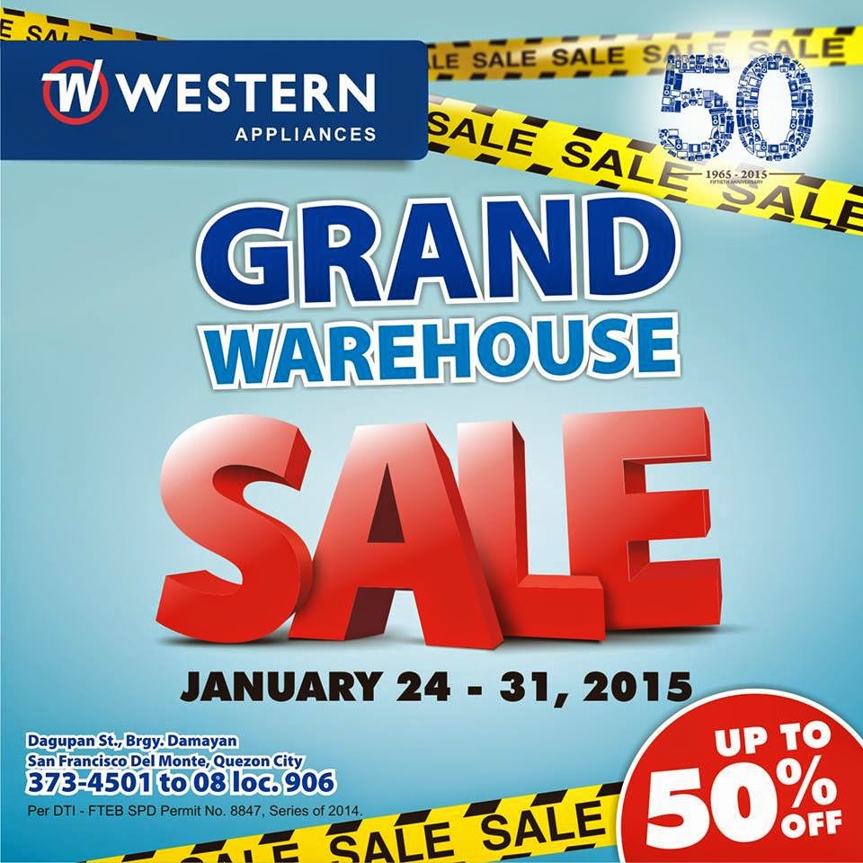 Manila Shopper Western Appliances Grand Warehouse SALE Jan 2015