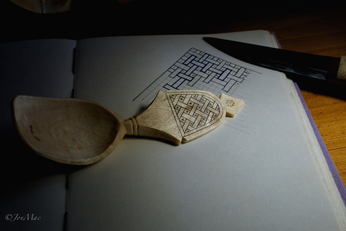 Jon Mac Spoon Carving First Steps Kolrossing Pattern For Your Hand Carved Spoon