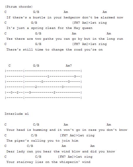 Stairway To Heaven Live Tab Pdf