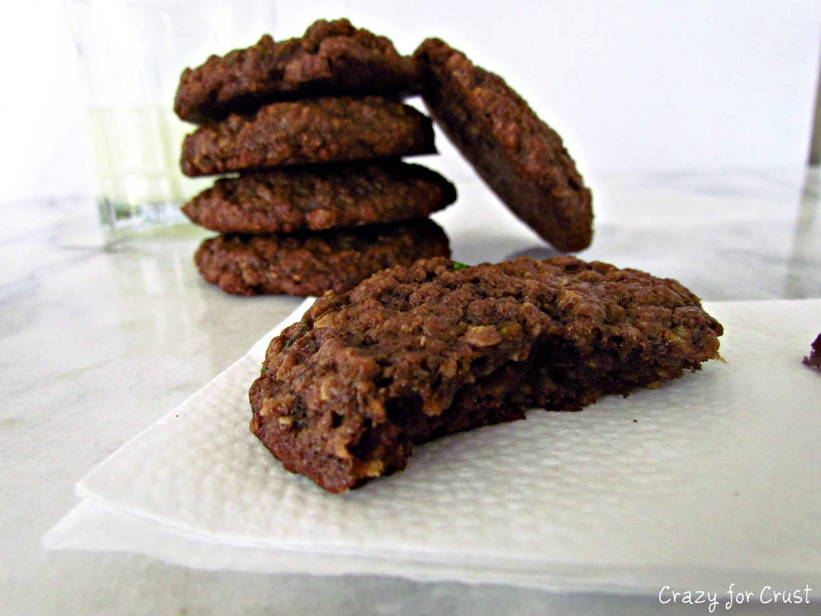 Chocolate Oatmeal Zucchini Cookies Crazy for Crust