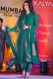 Aishwarya in Black Anarkali Suit