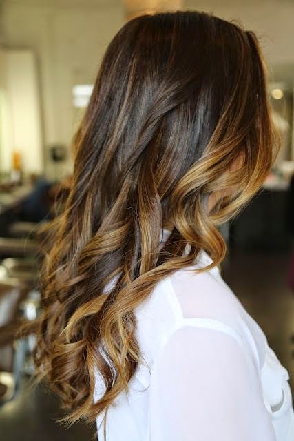 Brunette with carmel highlights perfect summer color Brunette with carmel highlights perfect summer color