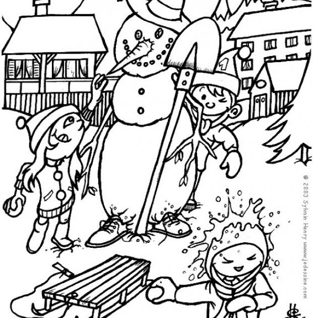 Snowman Coloring Pages for Kids >> Disney Coloring Pages