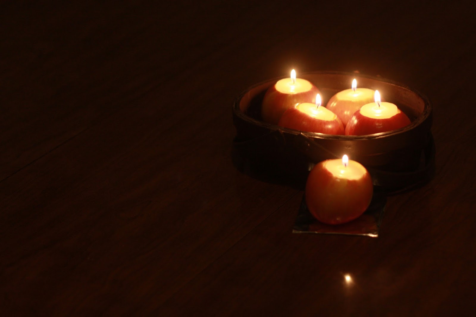 Candle in the Night Fabulous Fall Fridays 1 Candle Apples Centerpiece