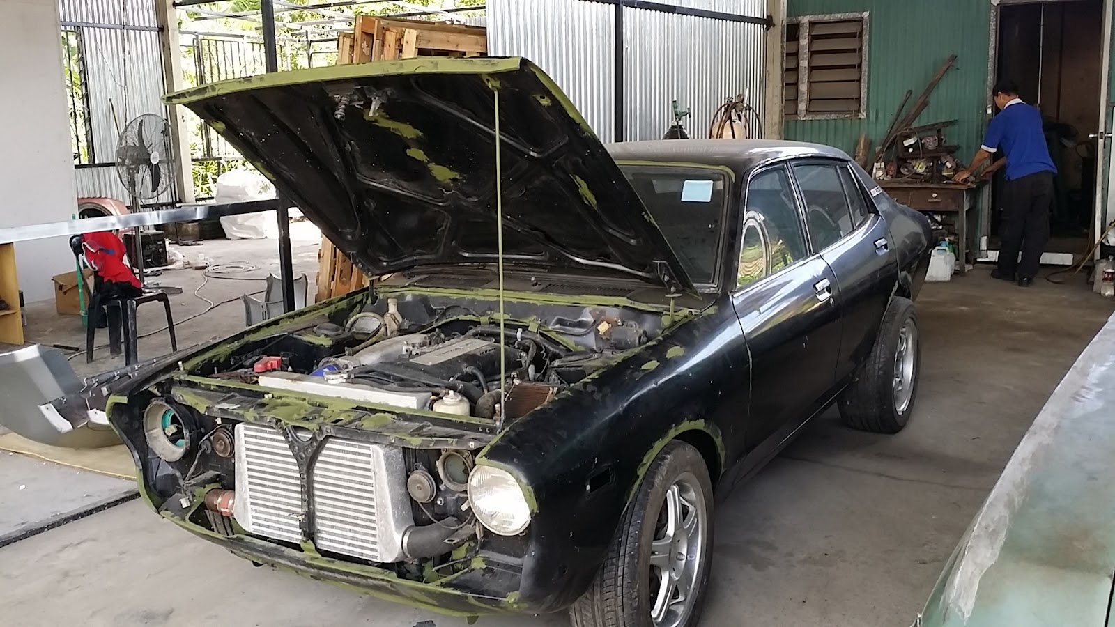 A Datsun Turbo Violet from 1974 Restoring the Datsun 120Y B210 Body