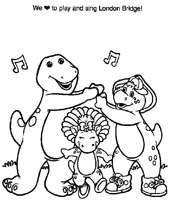Barney Coloring Pages Barney Coloring Pages