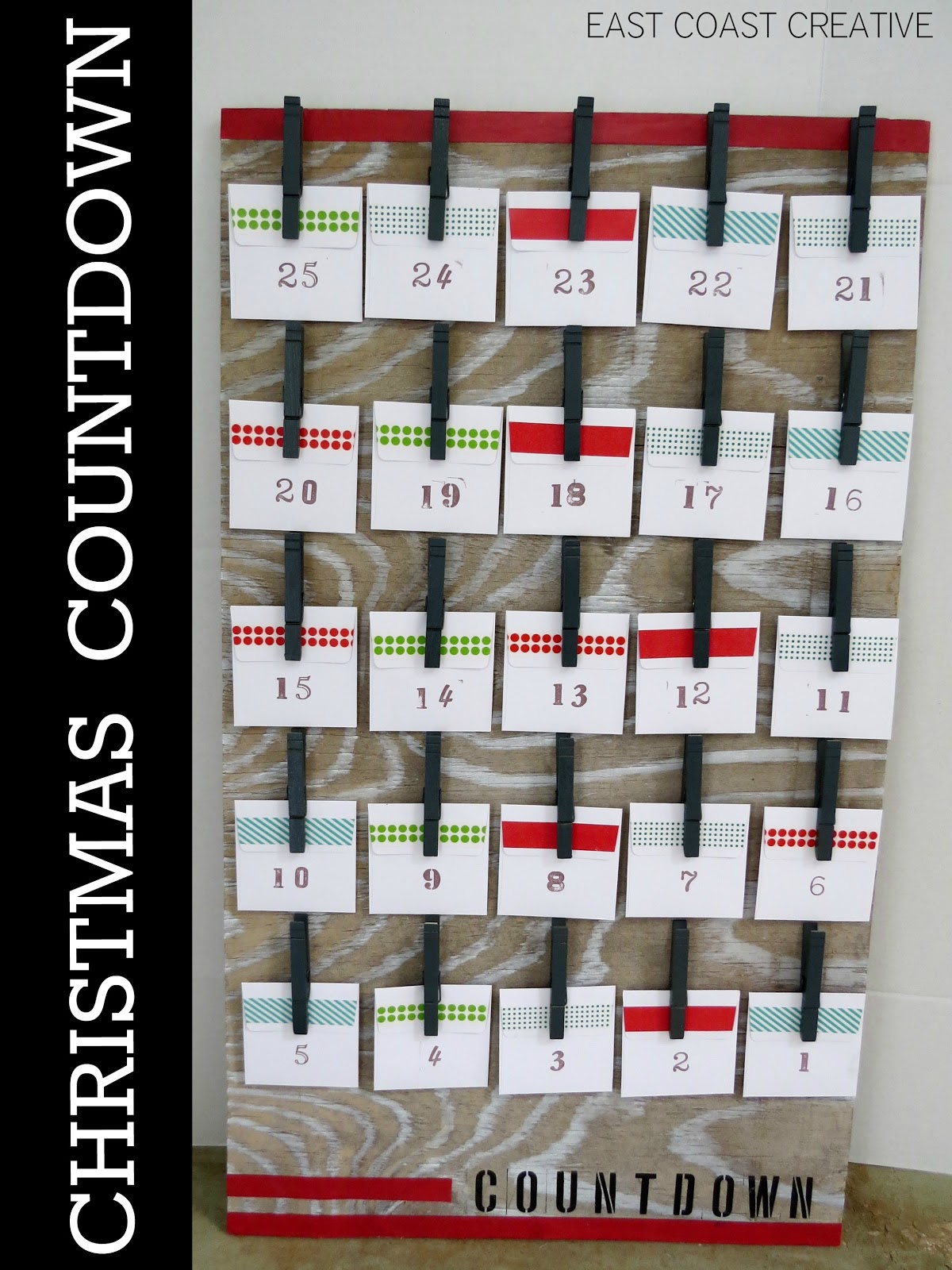 Wood Grain Christmas Countdown 2012