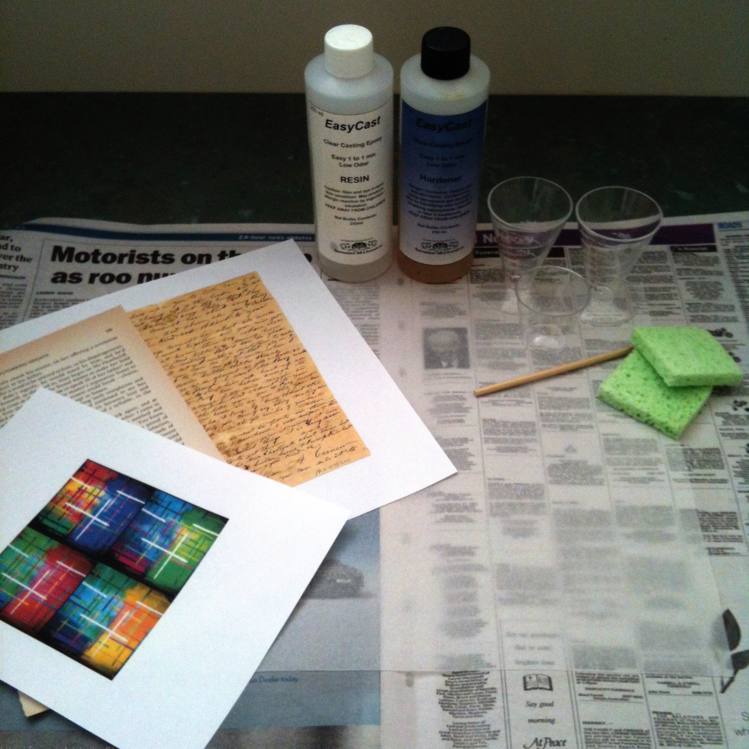 Paisley and Brown Paper How To Make Resin Paper