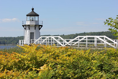doubling point lighthouse on the kennebec river, maine