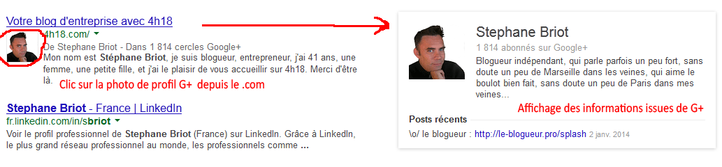 google plus google dot com – Exemple Google + Authorship