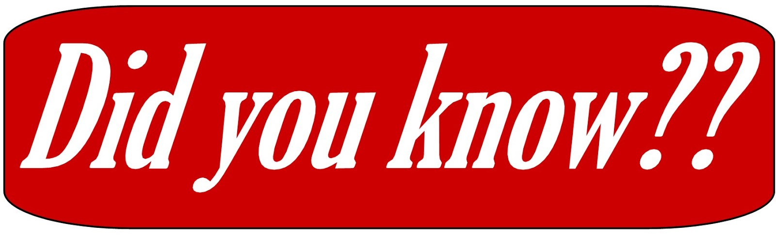 DID YOU KNOW THAT did you know that: