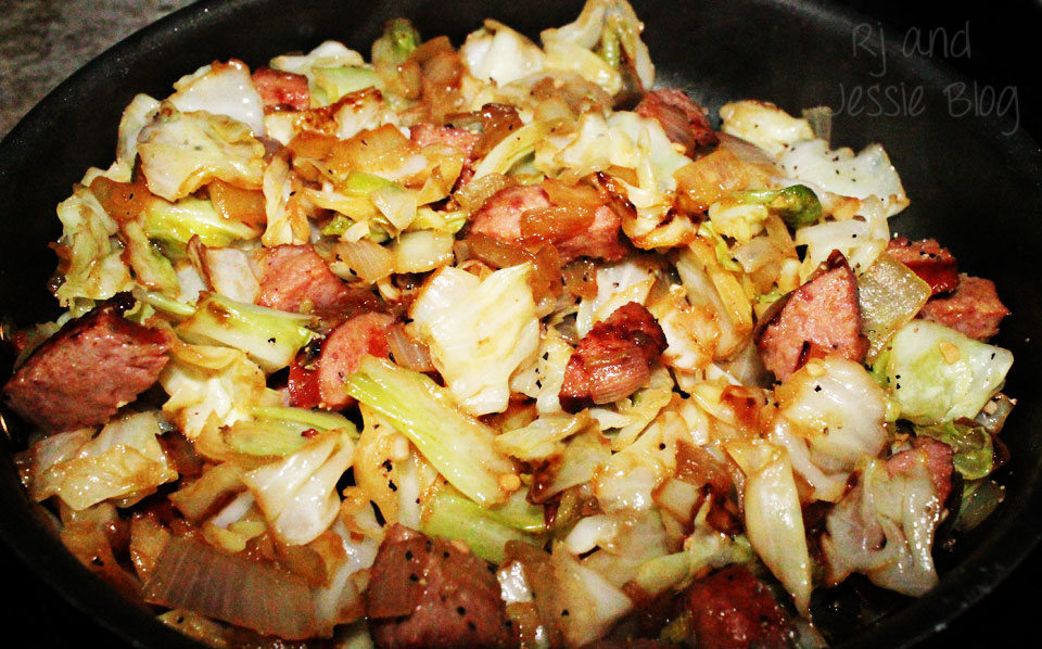 Easy cabbage and sausage skillet