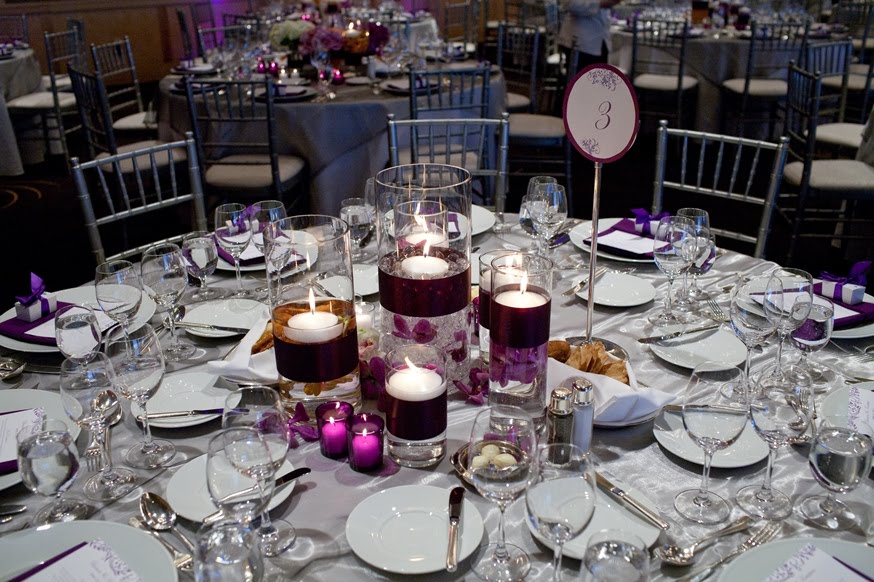 Silver linens and silver Chivari chairs completed the look and gave this
