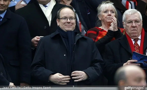 Prince Albert II of Monaco attends the RBS Six Nations rugby match between France and Wales at Stade de France stadium