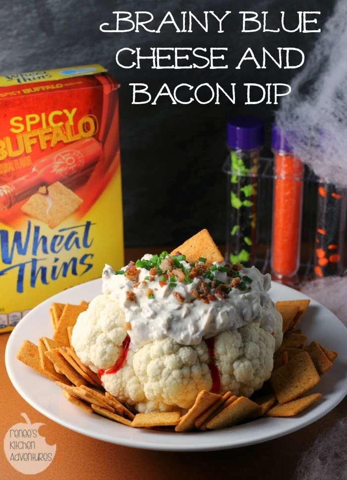 Brainy Blue Cheese and Bacon Dip:  Happy Halloween!  Fun dip for your festivities! #SpookySnacks #shop