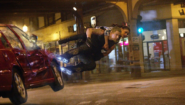 Channing Tatum and Mila Kunis star in Warner Bros. Pictures' Jupiter Ascending. Channing Tatum gravity boots Mila Kunis jupiter ascending still