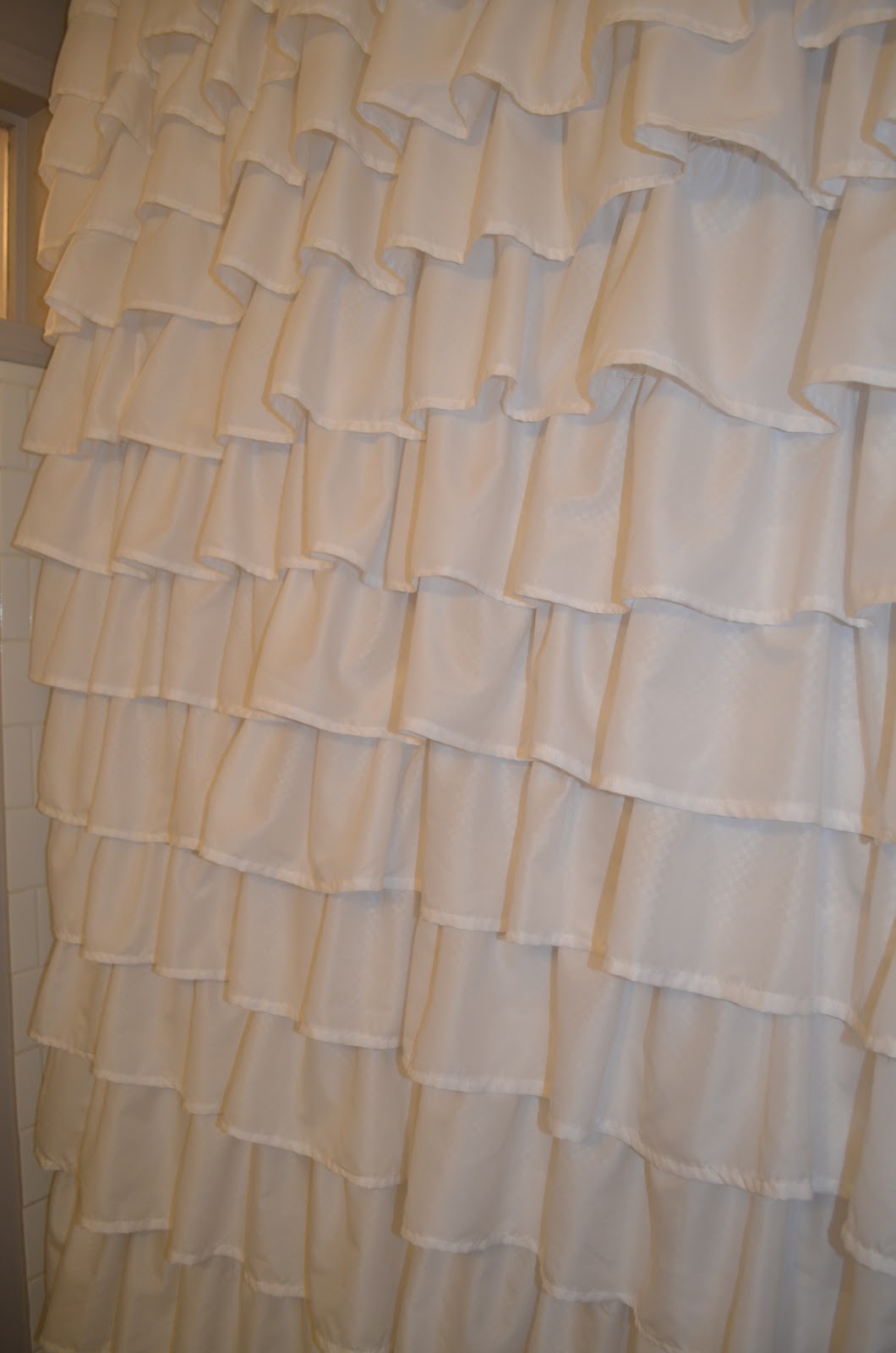 Creating Domestic Bliss Ruffle Curtain From Bedsheets