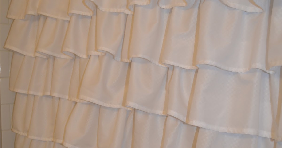creating domestic bliss Ruffle Curtain from Bedsheets