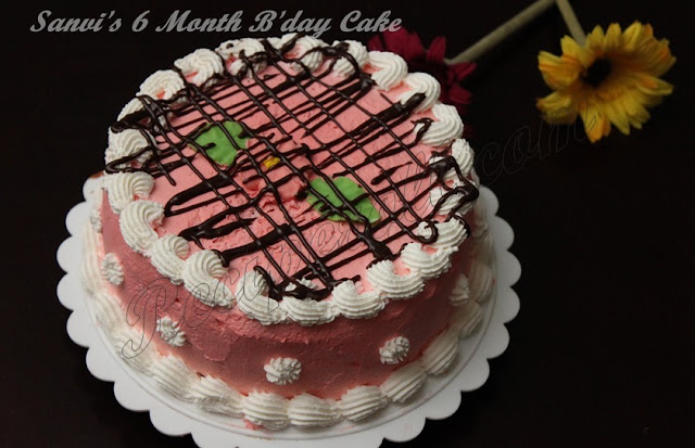 Sanvi's 6 months Birthday Cake | Baby Girl Birthday Cake
