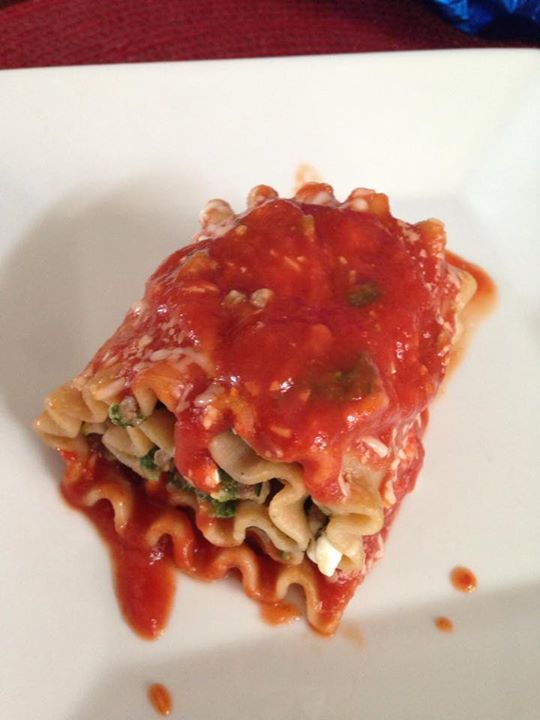 Wrapping with Court 21 Day Fix Lasagna Roll Ups
