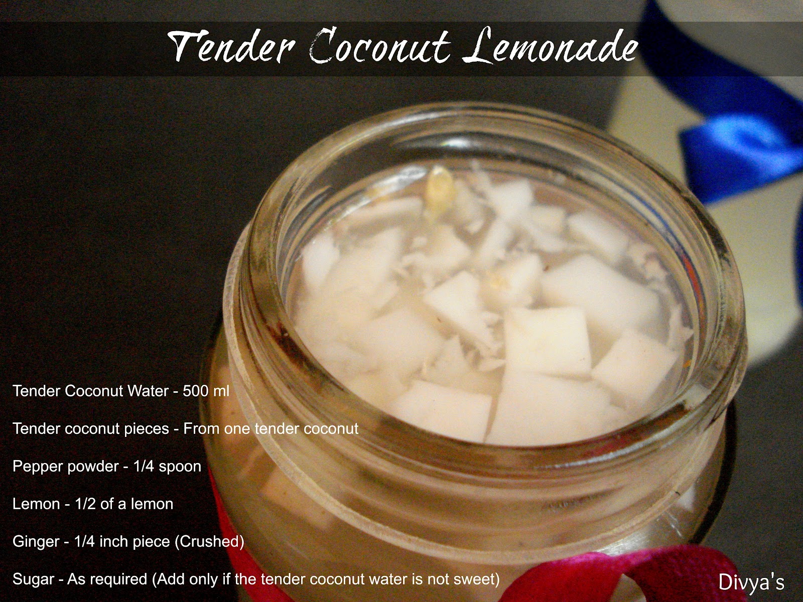 Tender Coconut Lemonade You Too Can Cook