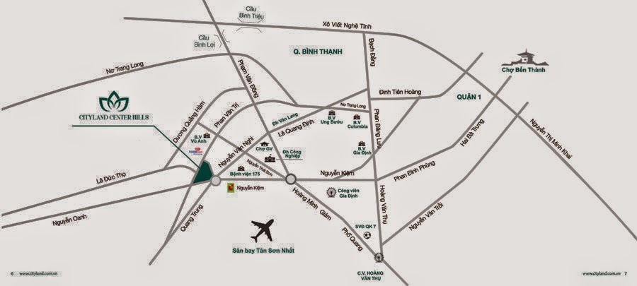 Vị trí dự án nhà phố Cityland Center Hills