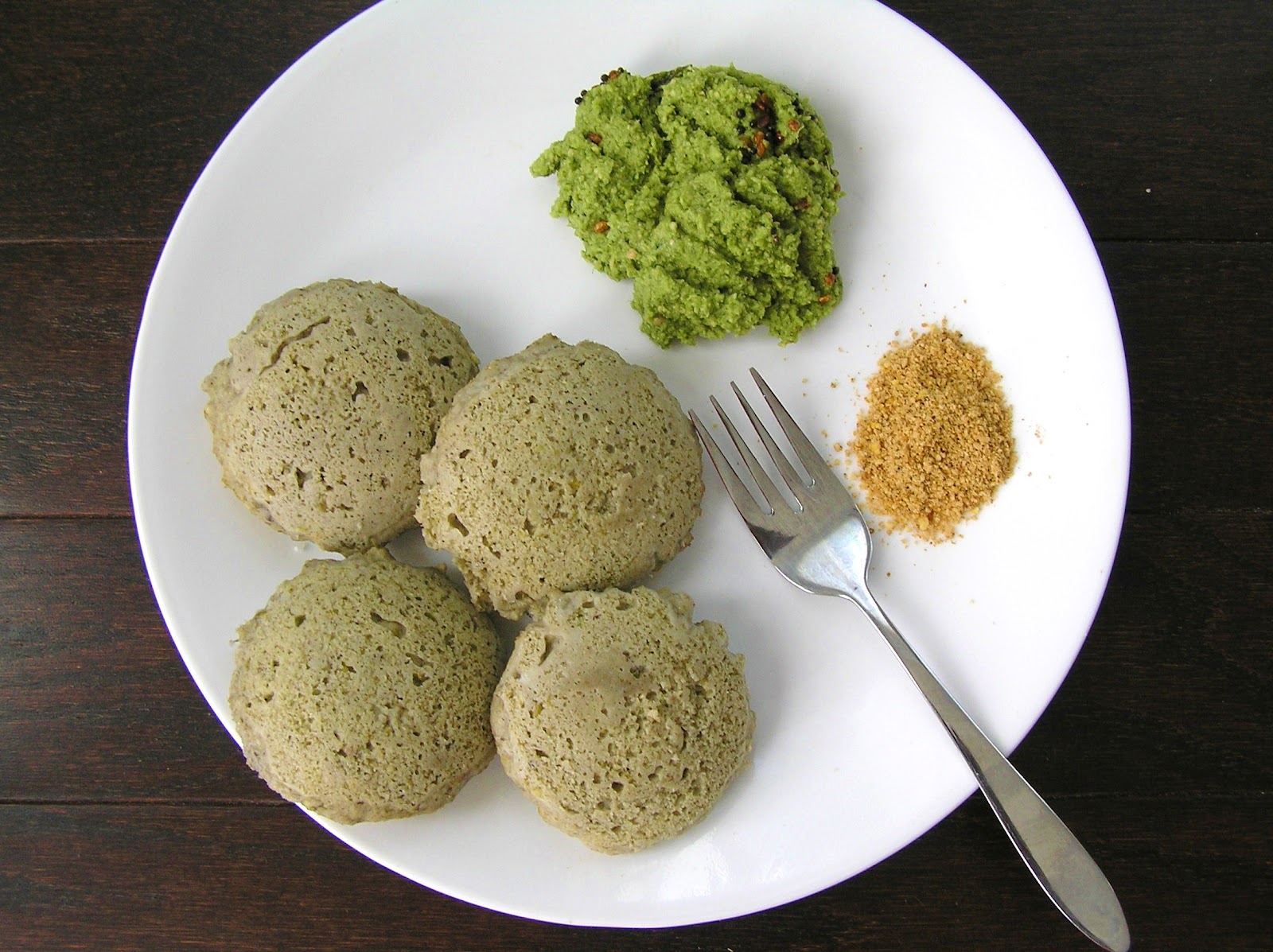 The Melting Pot Mung Beans Idli / Steamed Mung Beans dumplings