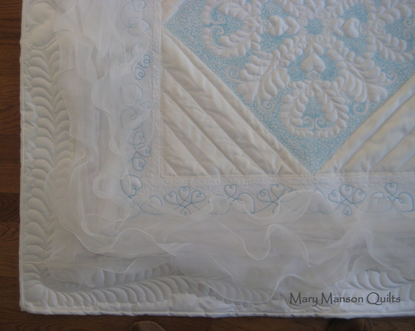 Mary Manson Quilts Finished Jennifer's Wedding Dress Quilt
