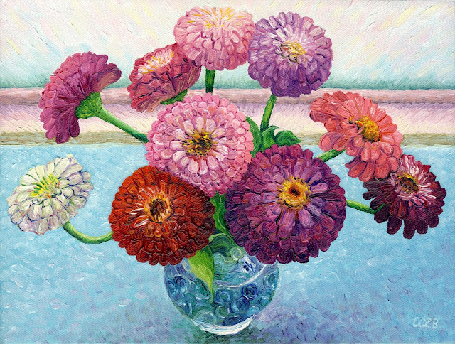 Audra Ziegel - Milk平平.淡淡.也是真 - ☆☆milk 平平。淡淡。也是真 ☆☆ https://www.etsy.com/listing/230827171/giclee-print-still-life-with-zinnias-9-x?ref=shop_home_active_3