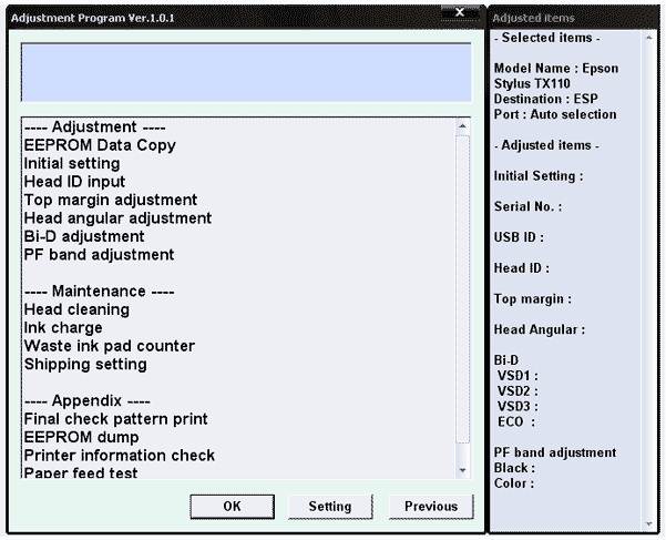 Epson TX110 Resetter Free Download Epson TX110 Resetter Free Download