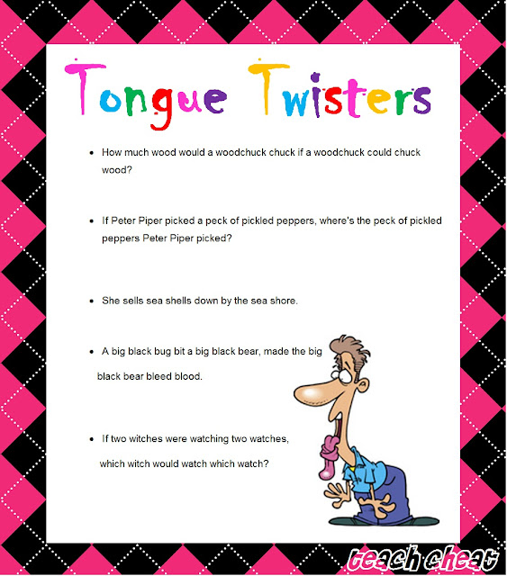 21+ Tongue Twisters For Kids Printable Free Coloring Pages