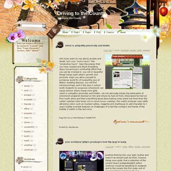 Driving to the County Blogger Template. free download template blogspot