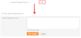 'Custom page not found' message in blogger 'Custom page not found' message in blogger ScreenShot