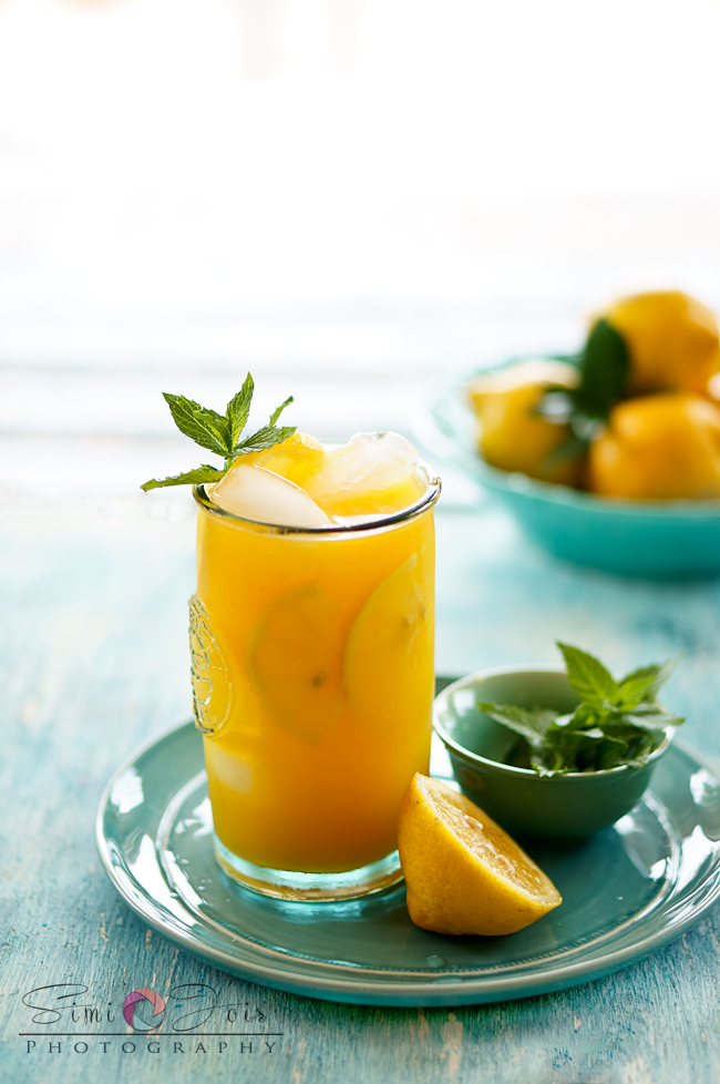 Lemonade, Mango lemonade, Mango ginger lemonade, recipe, fresh lemonade 