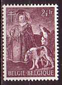 1964年ベルギー王国　ボルゾイの切手