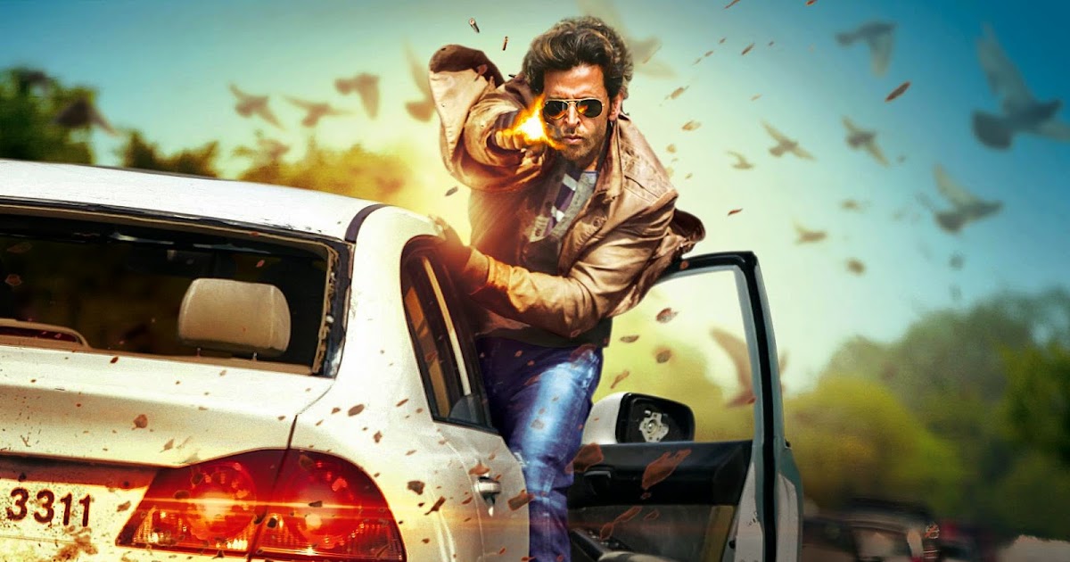 Bang Bang Movie Second Poster Hrithik Roshan Firing Bullets Bollywood Paradize
