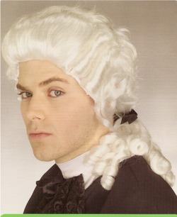 Mens Powdered Wig