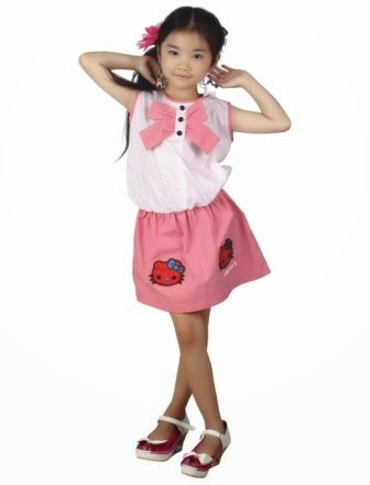 DRESS ANAK HELLO KITTY DRESS ANAK HELLO KITTY