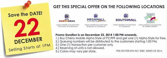 Cherry Mobile One Big Alpha Treat Promo Mechanics Cherry Mobile One Big Alpha Treat Promo Mechanics