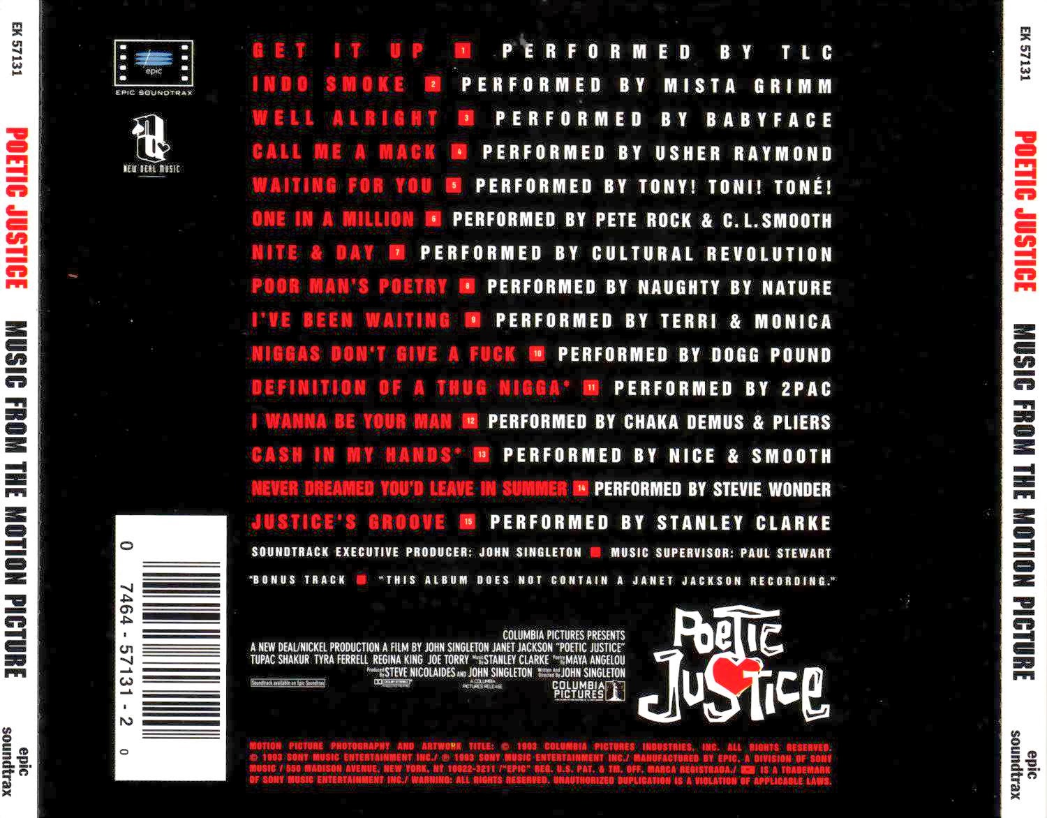 highest level of music VA Poetic Justice Soundtrack(Retail)1993hlm