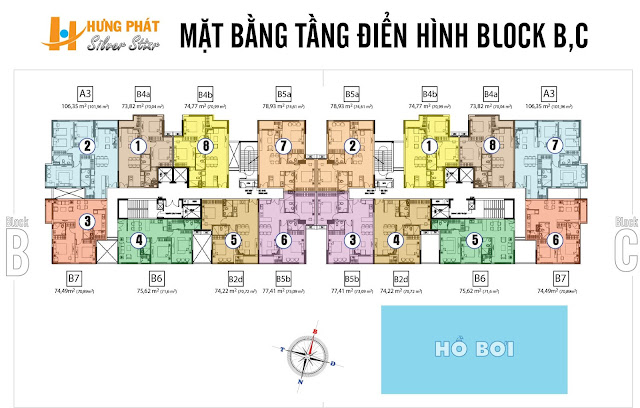 Mặt bằng tầng căn hộ Silver Star