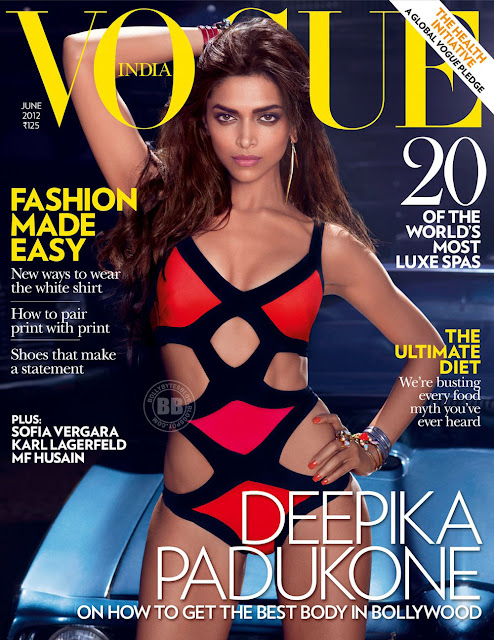  Hot Deepika Padukone on the cover of Vogue Magazine India Edition June 2012