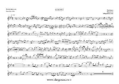 Tubepartitura Ghost Partitura para Saxofón Alto Partitura Unchained Melody. Melodía Encadenada o Canción Triste de la Banda Sonora de Ghost por los Hermanos Righteous