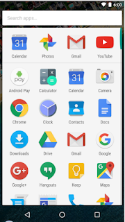 google now launcher menu