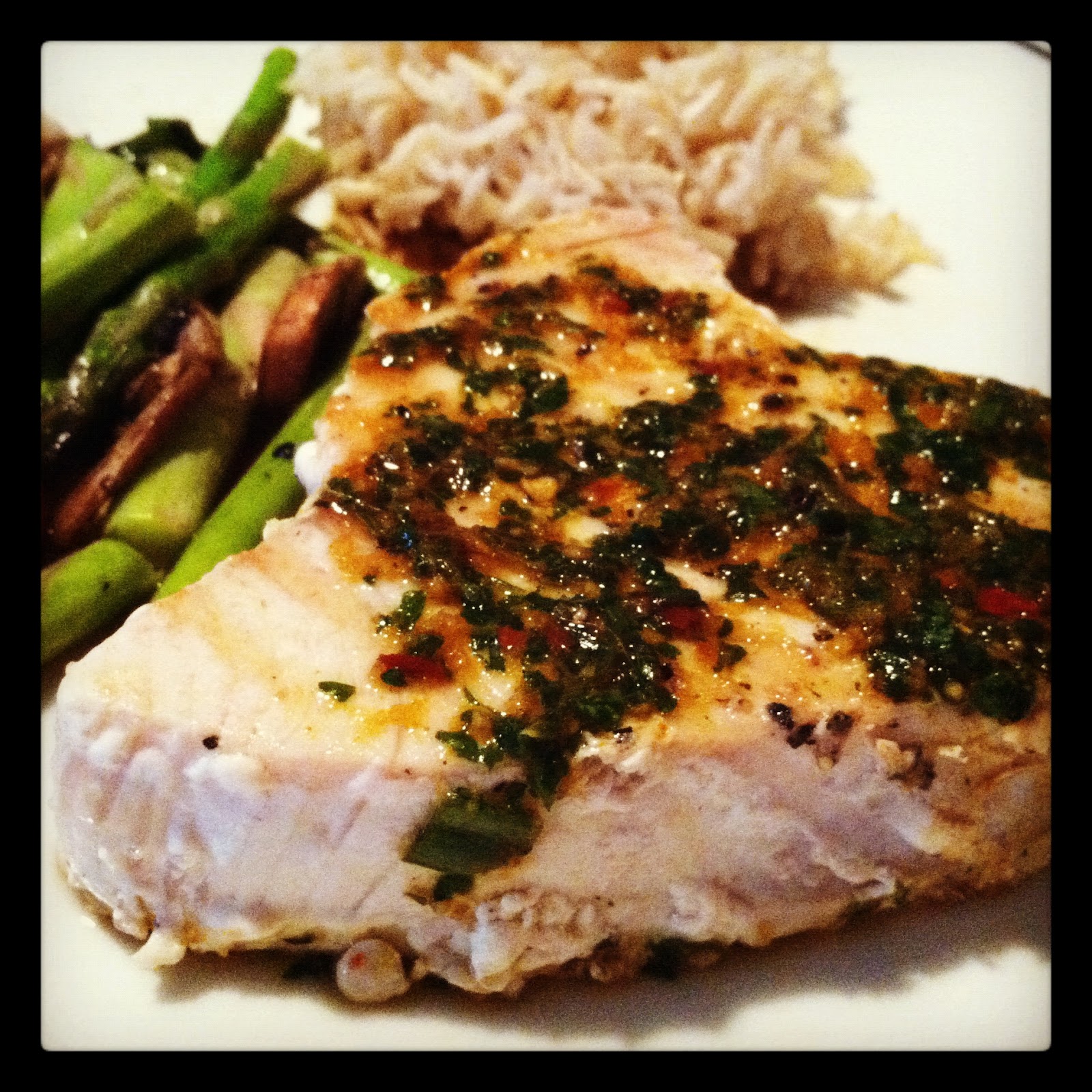 De Lisha's Recipes Grilled tuna steaks with ginger wasabi soy sauce