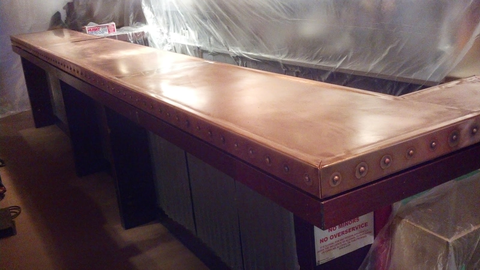 HEAVY METAL WORKS PRIMA BISTRO COPPER BAR TOP