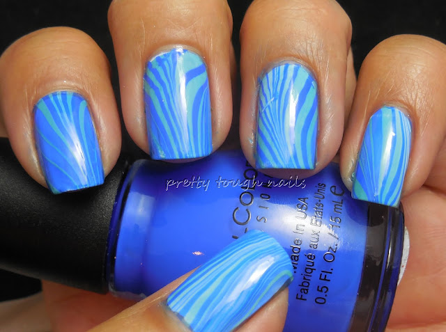 #31DC2013 Blue With Sinful Colors Endless Blue And Sweet Nothing Watermarble